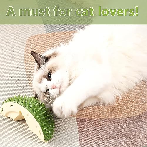 Miniatura 7 de Cepillo De Masaje Para Gatos, Gato Esquina De La Pared Masaje Peine, Peluquero Para Gatos Con Hierba Gatera, Cepillo Para Gatos, Para La Limpieza Y El Cuidado Del Pelo De Las Mascotas