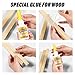 ClenyMagi Wood Glue, High Strength Fast Drying Clear Wood Glue for Furniture Heavy Duty, Woodworking, Garden, Crafts, DIY, Waterproof, Heat Resistant Tacky Adhesive (1 Bottle of 25g)