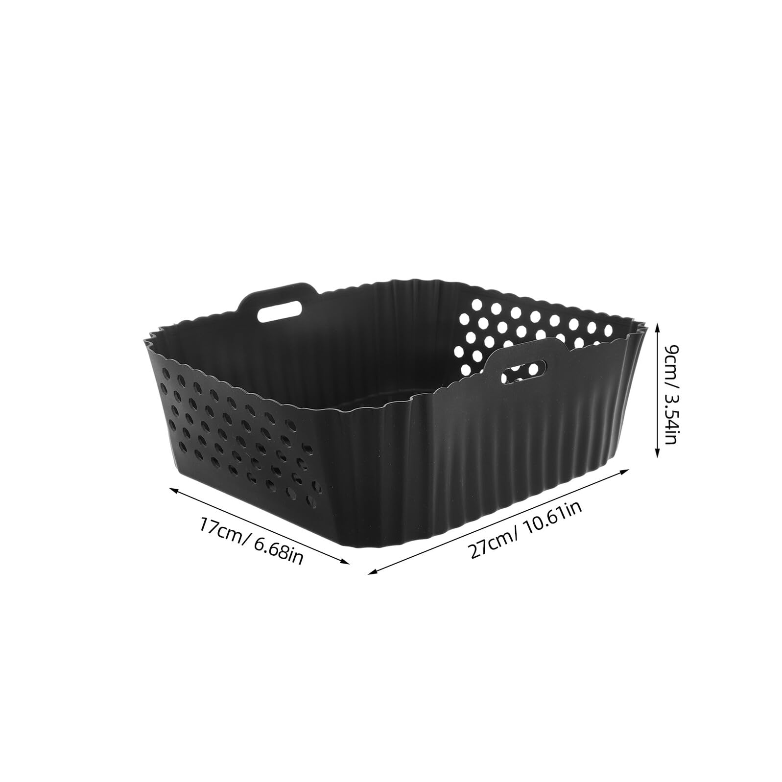 2pezzi Contenitori in Silicone per Friggitrice ad Aria Teglie Protettive Antiaderenti per Cestelli Friggitrice ad Aria Inserti in Silicone ad Accessori