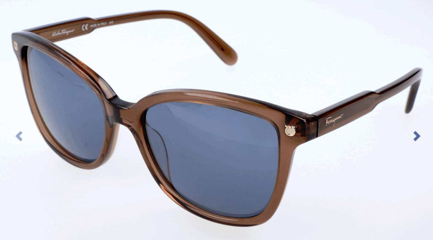 Salvatore Ferragamo Square Sunglasses SF815S 210 Transparent Brown 56mm 815 Salvatore Ferragamo BrownBlue Square Sunglasses for Zambia  main image 3