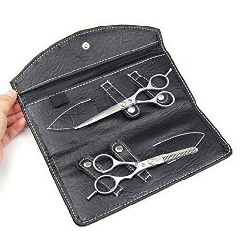 SLRMKK Ensemble de ciseaux de Coiffure de 6 pouces, kit de Coupe de cheveux de ciseaux Ã  cheveux professionnels avec ciseaux, ciseaux Ã  Ã©claircir, Ã©tui en Cuir Pour la Coiffure et la Maison