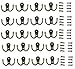 20 Pieces Double Prong Robe Hook Rustic Hooks Retro Cloth Hanger with 40 Pieces Screws, Bronze Color