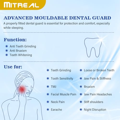image for Mitreal Mouth Guard for Grinding Teeth at Night, Night Guards for Teet