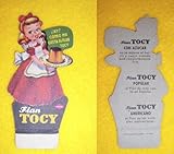 Antigua Publicidad Troquelada - Old Advertising Card : FLAN TOCY