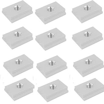 12PCS T-Slider for T-Slot, M6/M8 T-Track Slider Sliding Nut Aluminum Alloy T Slot Nut for Woodworking Tool Jigs Screw Slot Fastener M6
