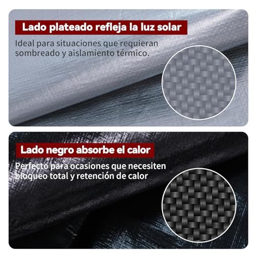 Lona impermeable de alta resistencia 4x5m para remolques de camión y obras 5