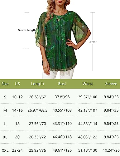 Tunic Tops To Wear With Leggings Green Tops For Women Plus Size Tops For Women Older Ladies Clothing (Forest Green S) #TOP6