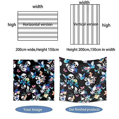 ASPZQ Personalisierter Wandteppich, Personalisierte Fotodecke, Personalisierte Kuscheldecke Fotodecke Personalisierte Tapisserie mit Eigenem Foto Bedrucken Wandteppich Wandbehang