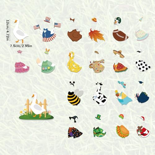 Set 21 Imanes Decorativos de Ganso con Atuendos Festivos miniatura 2