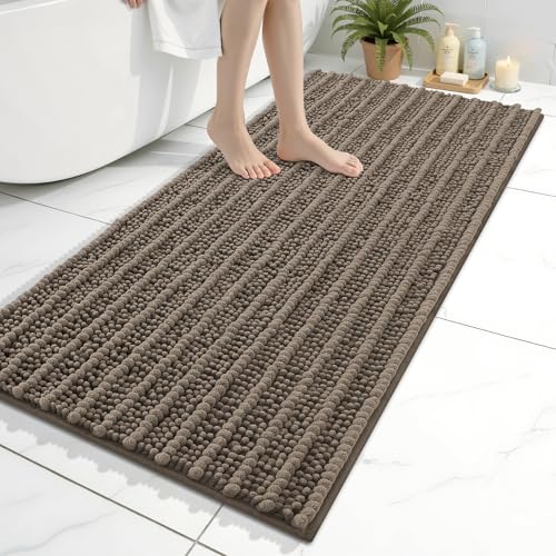 Image of Arotive Luxury Large Bathroom Rugs 45x27, Extra Soft Thick Absorbent Shaggy Chenille Bath Rugs, Machine Wash Dry, Bath Mats for Bathroom Floor, Tub and Shower, Home Decor Accessories, Camel