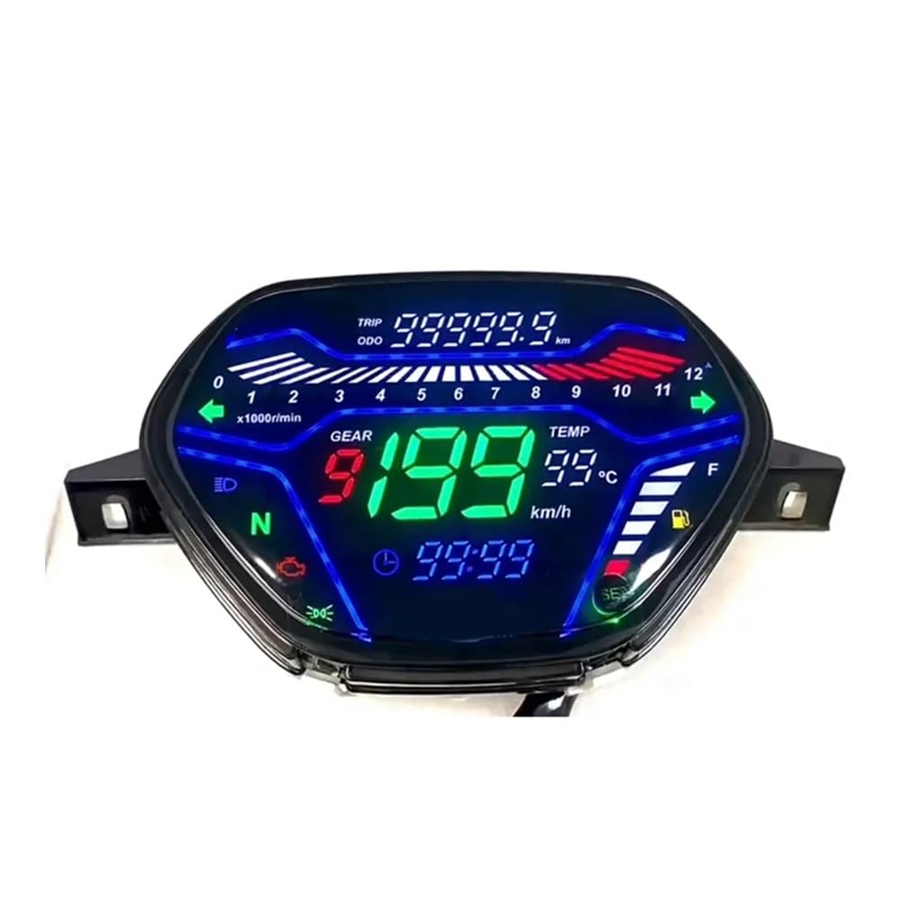 Moto Compteur kilométrique Compteur De Numérique pour Moto, Tableau Bord À LED, RPM, pour Al&PHA EX5 Class1 CX DX Wave100 CD100 Ori Tokyoda, Affichage du Kilométrique