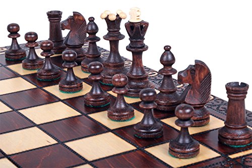 The Zaria Chess Set, Handcrafted, Elegant, Wooden Chess Pieces, Chess Board That Folds For Chess Piece Storage #TOP1