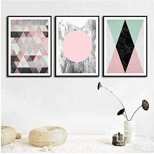 Peinture sur toile abstrait noir et blanc moderne décoration de la maison géométrique