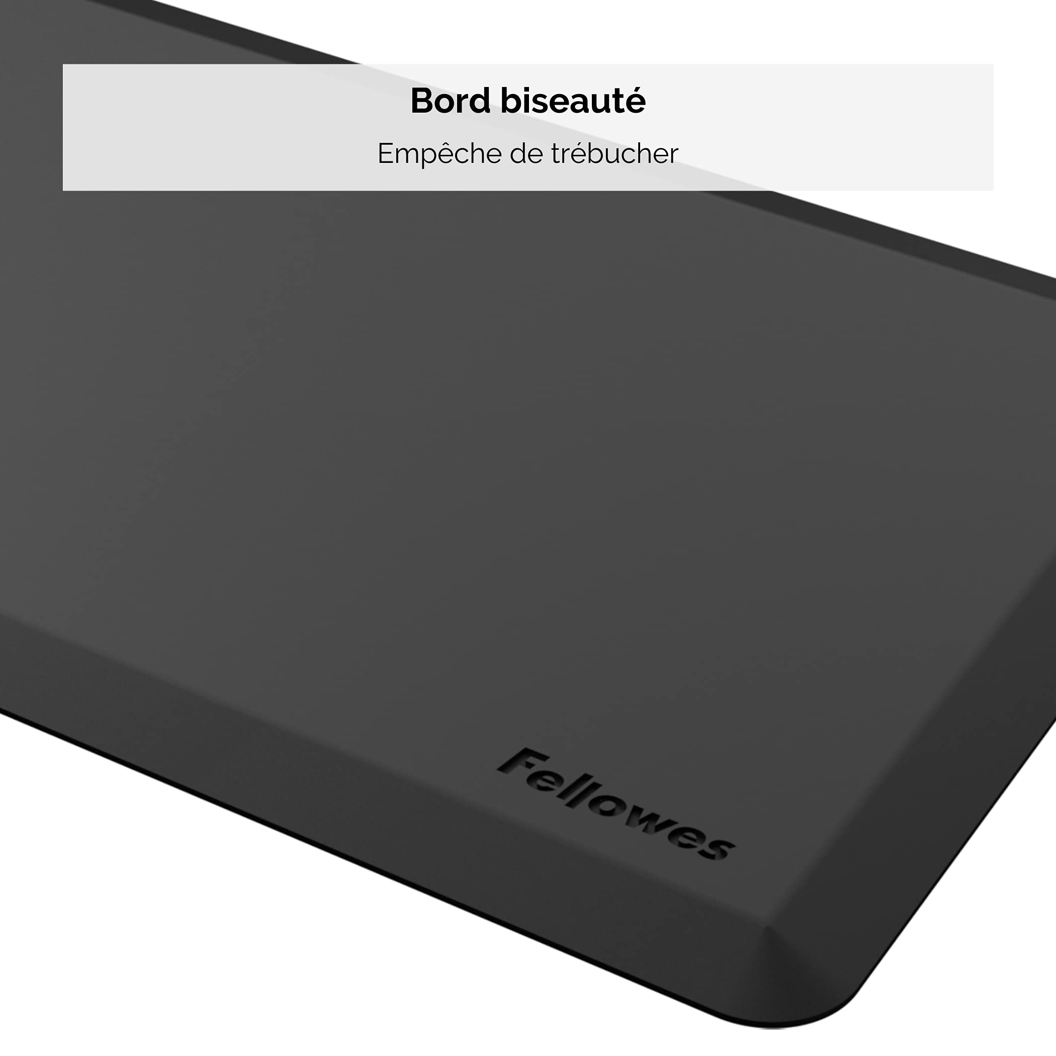 Fellowes Tapis anti fatigue pour travail en postion debout, pour posture ergonomique et dynamique, 91x61 cm, noir, 8707001