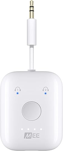 Miniatura 9 de MEE audio Connect Air (2 PAQUETE) adaptador de transmisor de audio Bluetooth inalámbrico para vuelos con hasta 2 AirPods/otros auriculares; Funciona