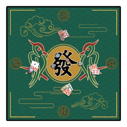 Tapis de table pour mahjong anti-glissement couverture 27x27 pouces jeu de cartes poker tapis jeu