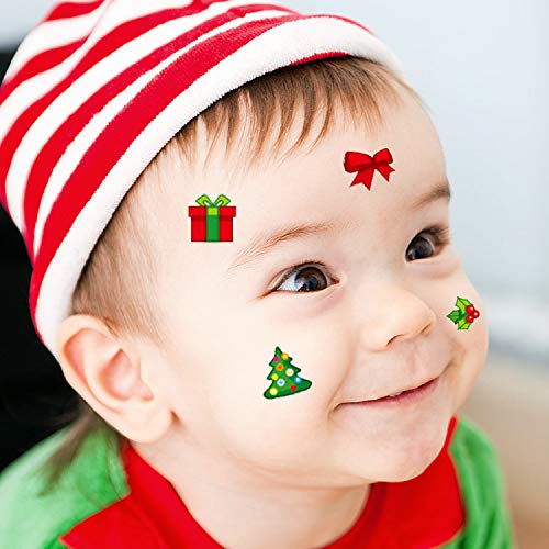 216Pcs Christmas Tattoos Temporary For Kids - Holiday/Xmas Party Decorations Supplies Goodie/Gift Bags Favors Stocking Stuffers(20 Sheets) #TOP3