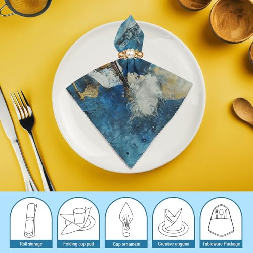 Servilletas de tela reutilizables 4 piezas miniatura 7