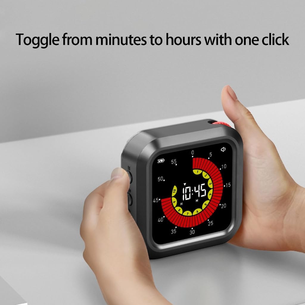 Digital Kitchen Timer Visual Timer Rechargeable Countdowns Timer with Magnetic Backing for Classroom Cooking Fitness