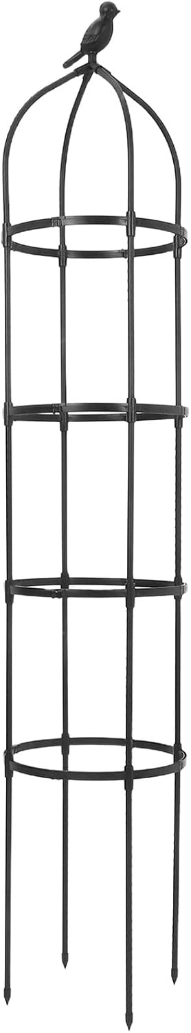 Metal Garden Trellis Climbing Vine Support for Outdoor Plants 175cm Tall Iron Climbing Frame 31.7cm Diameter for Backyard and Patio Peony and Flower Obelisk