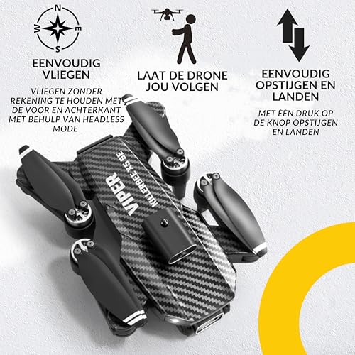 Killerbee X5 SE VIPER - Drone met dubbele camera - geschikt voor kinderen en volwassenen - Brushless motoren - Ultra Fly More Combo - 53 minuten vliegtijd - Inclusief tas en 4 accuâs !! - Afbeelding 6