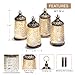 LampLust Mini Gold Mercury Glass Lanterns, Set of 4, Warm White LED Lights, 5.5 Inch Height, Battery Operated Antique Bronze Accents, Fall Home Decorations, Arabic, Moroccan or Ramadan Wedding Decor