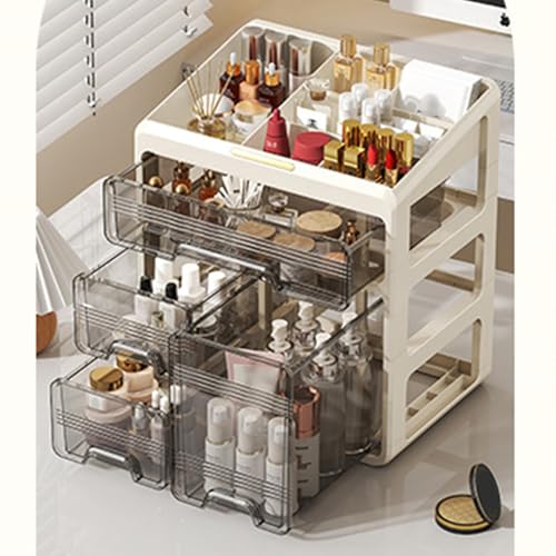 Boîte de rangement de maquillage grand format pour coiffeuse