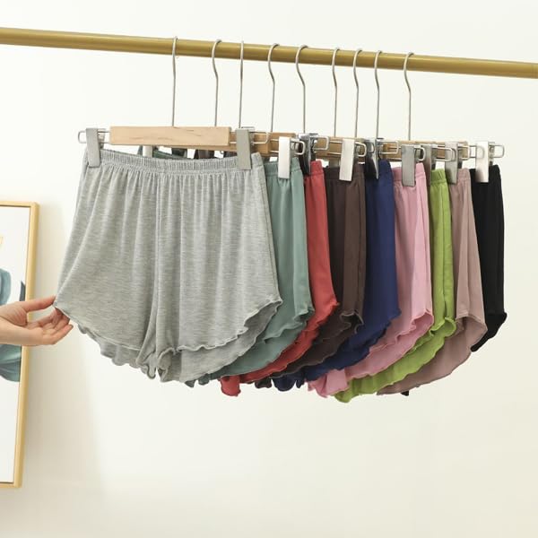 Kurze Schlafhose Damen Baumwolle Schlafshorts Schlafanzughosen für Damen Sommer Kurzer Pyjamahose – Bild 3