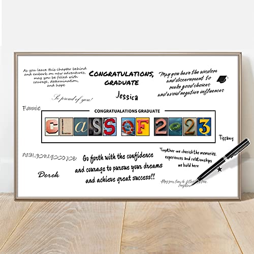 Lavie Home 11X17 Picture Frame Bronze Aluminum, Class Of 2023 Graduation Signable Picture Frame Wall Mounting, Best Gifts Guest Book Graduation Decorations To Her, Him #TOP9