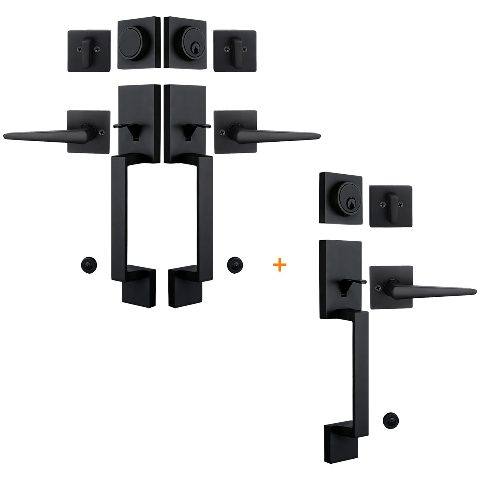NEWBANG 2 Pack Keyed Alike Entry Handlesets for Front Doors with Same Keys