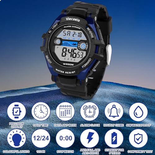 Viecaeio V3015 Kids Digital Watch For Boys Girls thumb #6