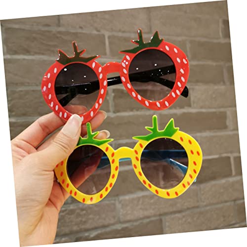 4pcs Boy Girl Creative Strawberry Sunglasses for Beach Parties Fun Eyewear for Boy Girl Cute Cartoon Design Safe and Material for Festivals and Birthday Celebrations3