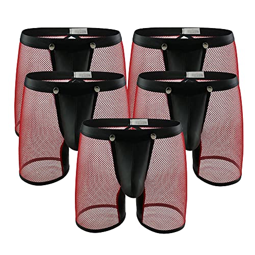 Caleçon boxeur creux taille basse sexy et sous-vêtements masculins en maille