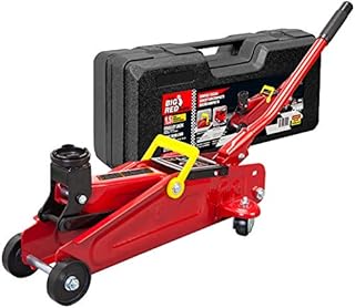 BIG RED T820014S Torin Hydraulic Trolley Service/Floor Jack with Blow Mold Carrying Storage Case, 1.5 Ton (3,000 lb) Capacity, Red