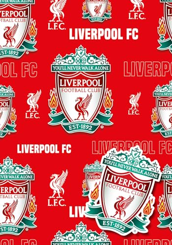 danilo promotions ltd liverpool fc wrapping paper 2 sheets 2 tags liverpool football gift wrap