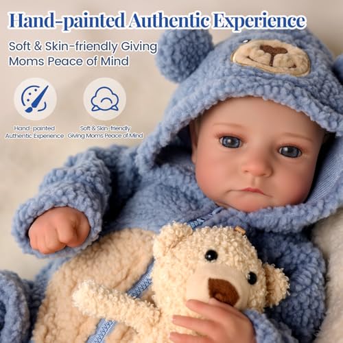 Muñeco Reborn Bebé Realista para Niños 17 Pulgadas miniatura 2