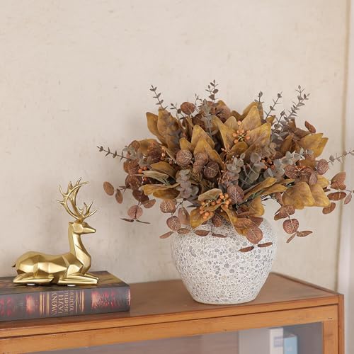YXZZWL-110-Pcs-5-Kinds-Mixed-Artificial-Eucalyptus-Stems-and-Faux-BerryAutumn-Fake-Eucalyptus-Leaves-Stems-Bulk-Branches-for-DIY-Bouquets-Floral-Arrangement-Wedding-Home-Fall-Decorations-Orange YXZZWL 110 Pcs 5 Kinds Mixed Artificial Eucalyptus Stems and Faux BerryAutumn Fake Eucalyptus Leaves Stems Bulk Branches for DIY Bouquets Floral Arrangement Wedding Home Fall Decorations Orange