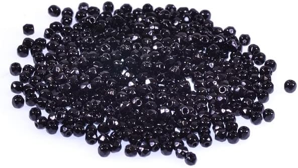120pcs Fire Polished Faceted Beads Round 2 mm, Black (23980), Bohemia Crystal Glass, Czechia 15119001