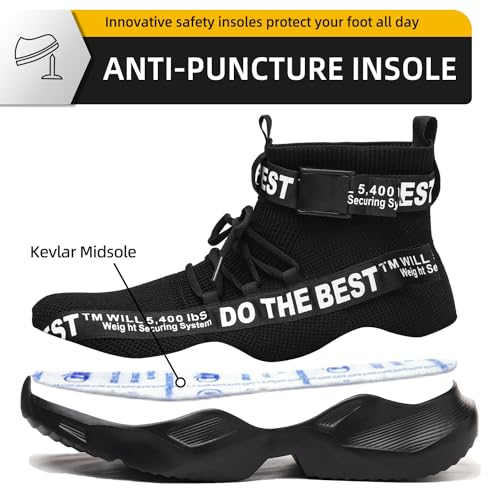 Furuian Steel Toe Shoes for Men Women Comfortable Lightweight Safety Snekaers Industrial Construction Work Shoes for Men3