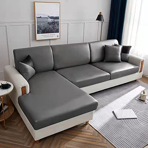 YURRO Anti Scratch PU Leather Sofa Cushion Cover,Water Resistant Sofa Seat Cover Protector,Backrest Sofa Slipcovers Replacement for 1/2/3/4 Seater YURRO Anti Scratch PU Leather Sofa Cushion Cover,Water Resistant Sofa Seat Cover Protector,Backrest Sofa Slipcovers Replacement for 1/2/3/4 Seater
