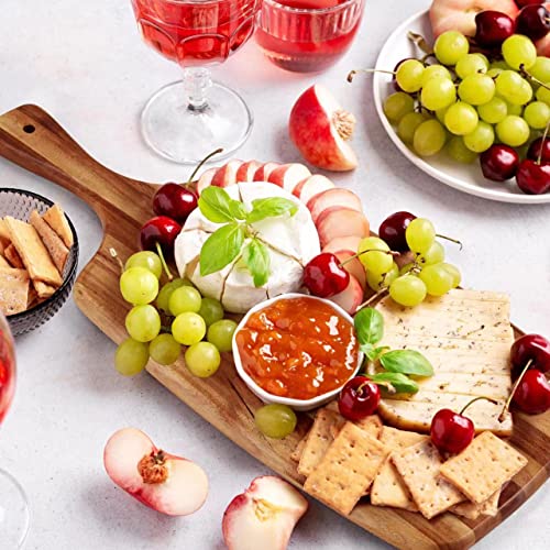 Karryoung Acacia Wood Cutting Board With Handle - Wooden Charcuterie Board For Bread, Meat, Fruits, Cheese And Serving，Butcher Block Carving Board For Kitchen Chopping，17 X 7 Inch #TOP4