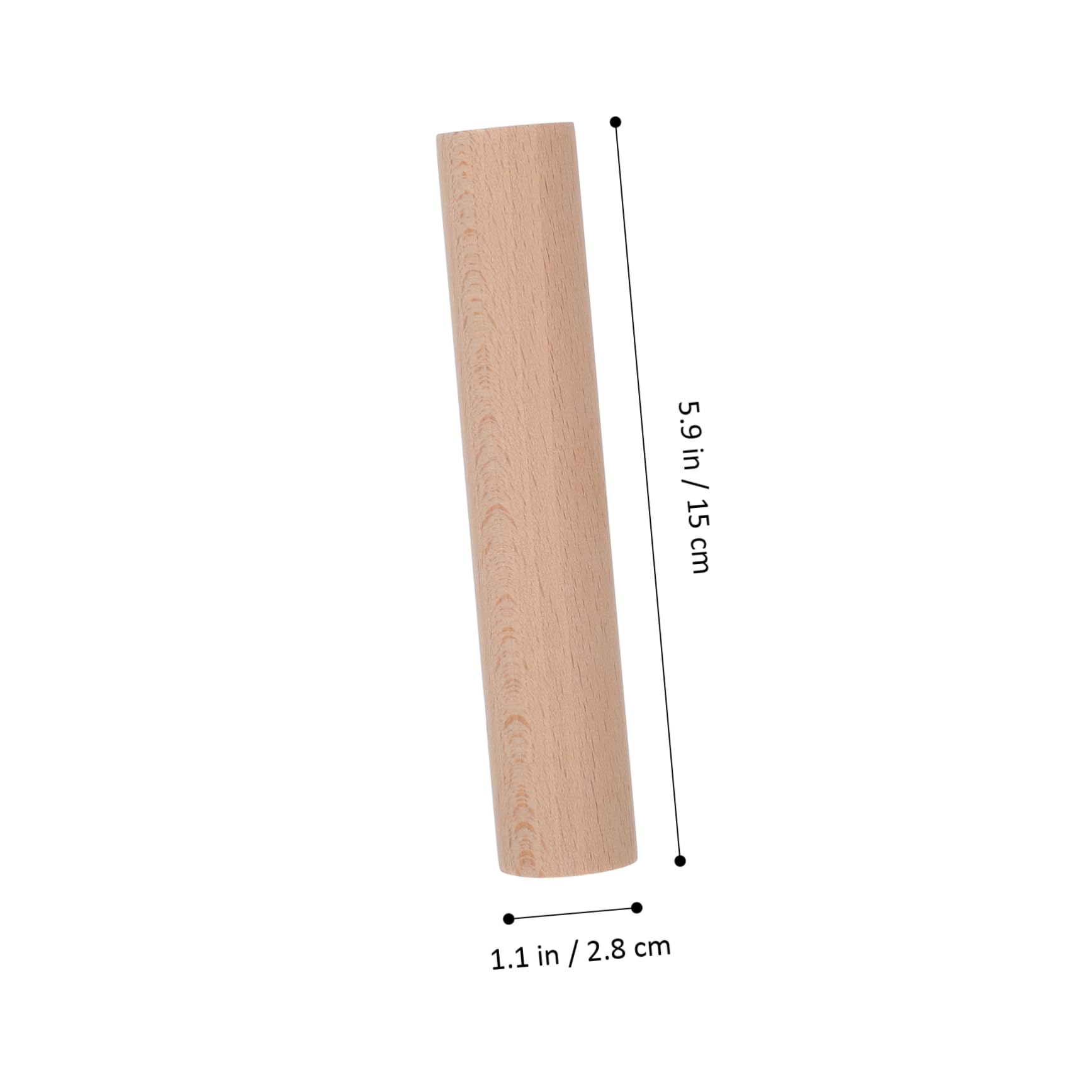 Uonlytech Lot de 12 Bâtonnets Ronds en Bois de Hêtre Beige, Antiéclats Prise en Main Confortable, Idéal pour Modelage et Travaux Manuels Rustiques