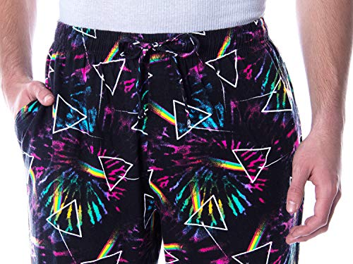 Pink Floyd Adult Dark Side of the Moon Tie Dye Soft Cotton Pajama Pants2