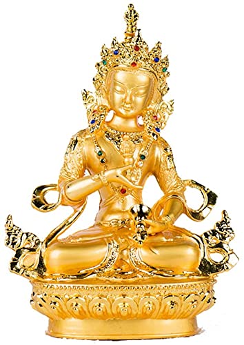 ZXKYZR8 5inch Vajrasattva Buddha Statue Sculpture Tibetantantric Zen Golden Buddhist Supplies Dedicated To Small Buddhism Figurine Decorations Ornament