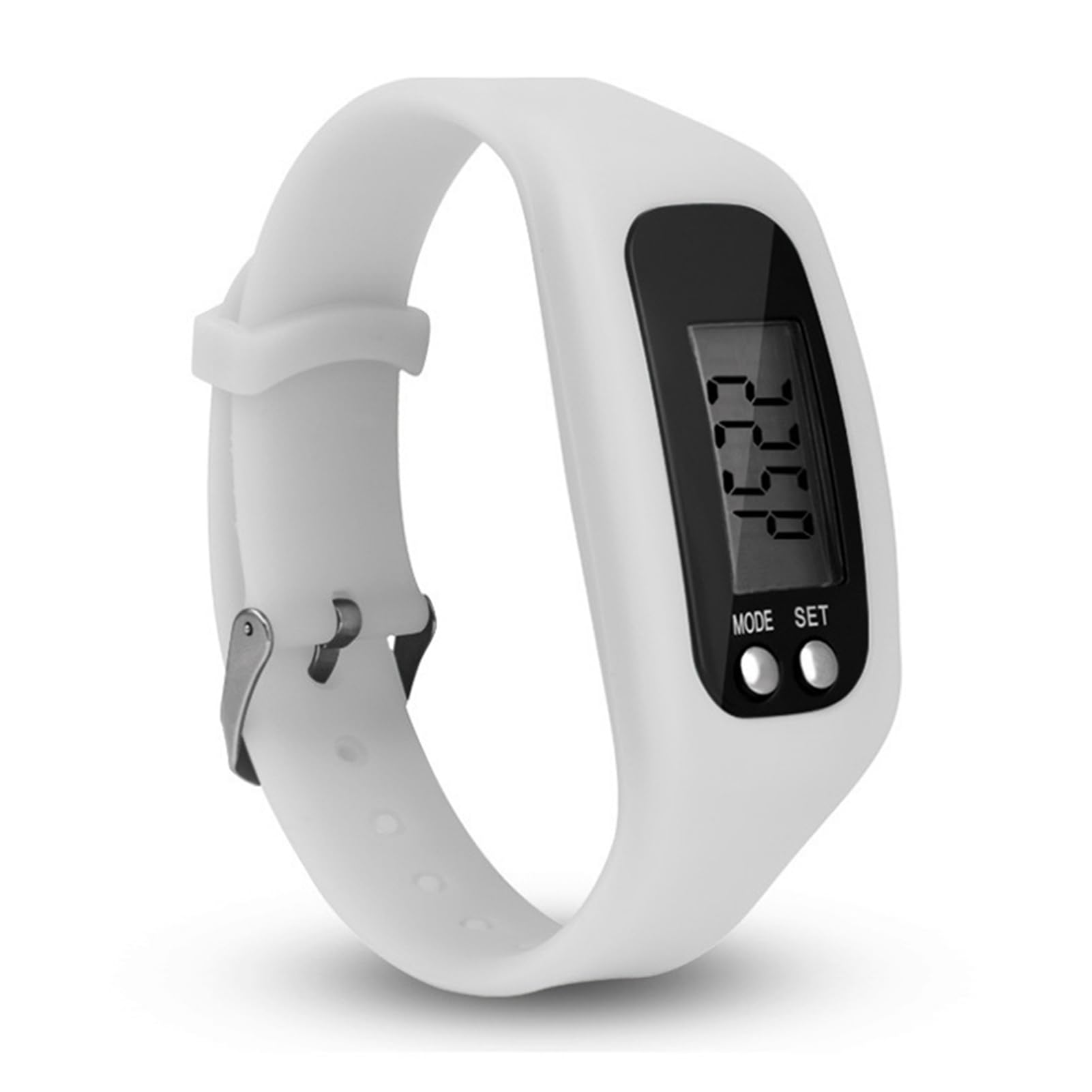 VALINK Step Counter Watch,LCD Display Pedometer Watch Smart Bracelet Watch,Walking Wrist Band Digital Step Counter White