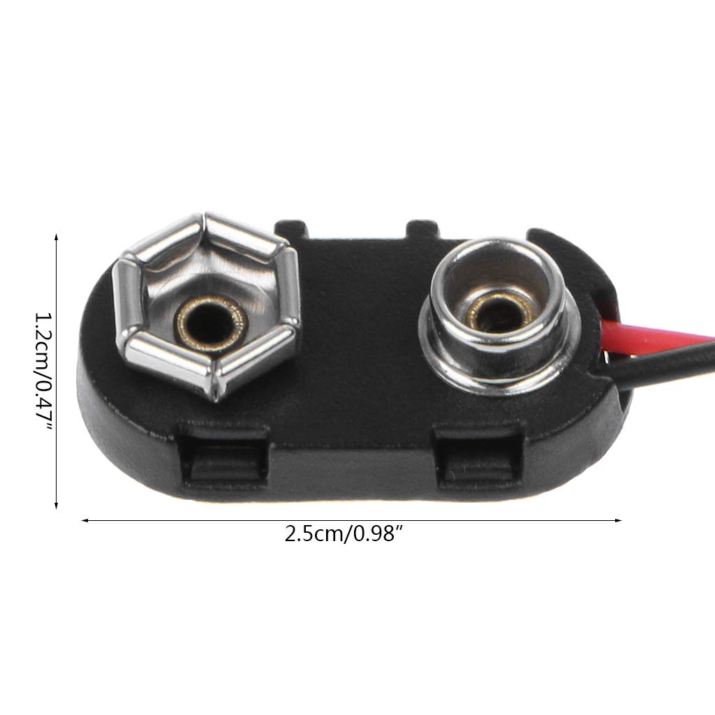 9V Batterie-Clip Mit 150 Mm Kabel – Verzinnte Anschlüsse Für Elektroprojekte, Schalter & Steckdosenzubehör