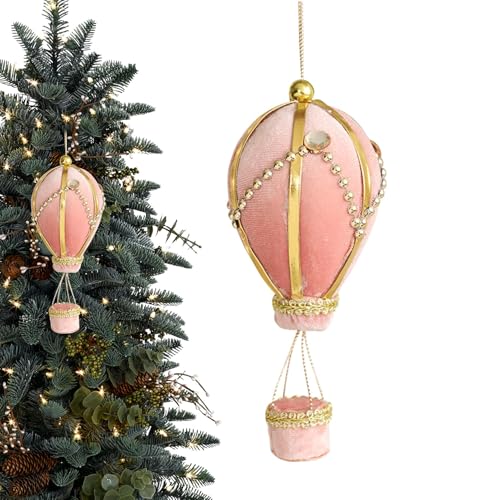Décoration de Noël en montgolfière pour habiller votre porche et sapin