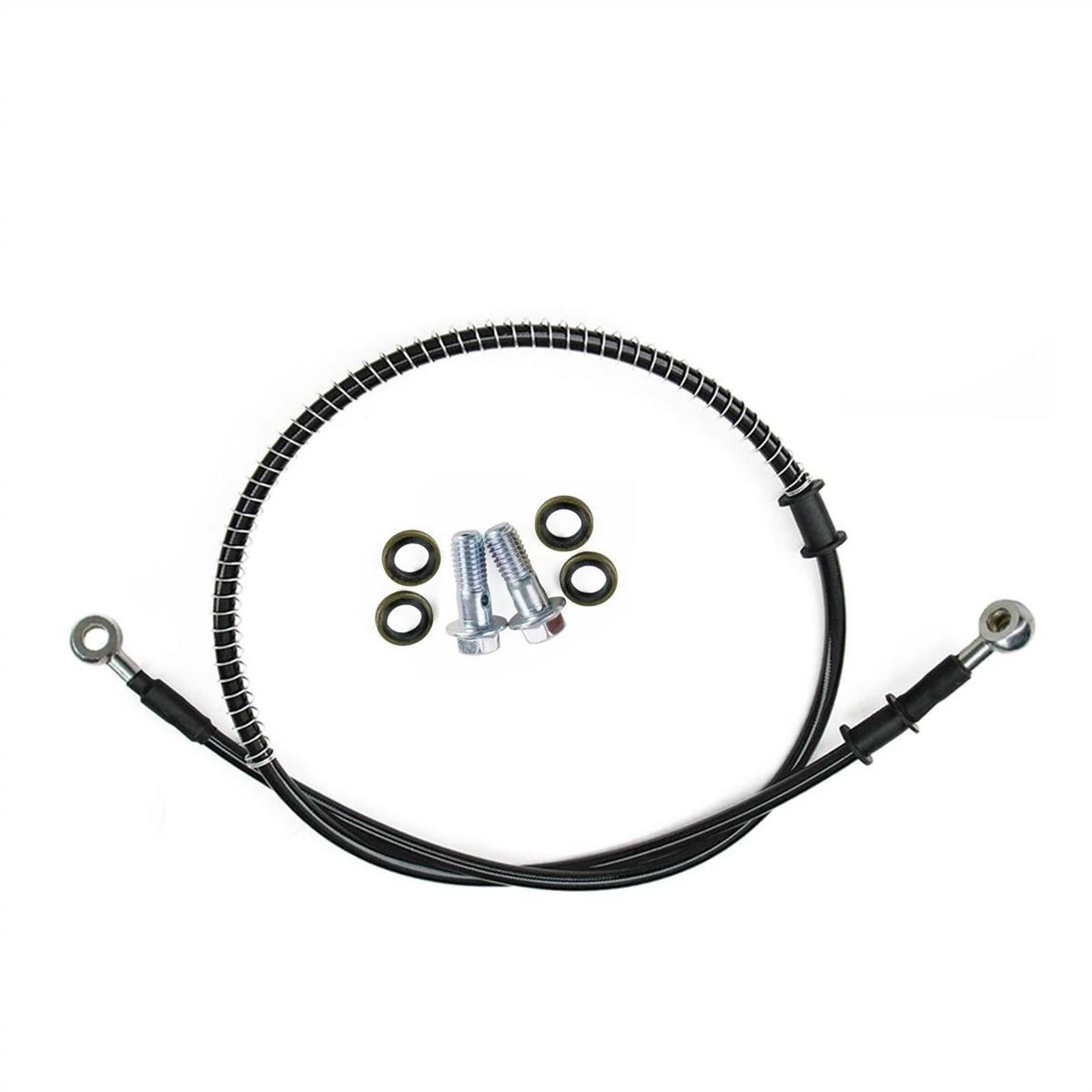 Ksxzw One Color Motorbike Part Motorcycle Braided Steel Hydraulic Brake Line Clutch Oil Hose Tube Pipe 400Mm-2300Mm M8 90° 28°(1400Mm)