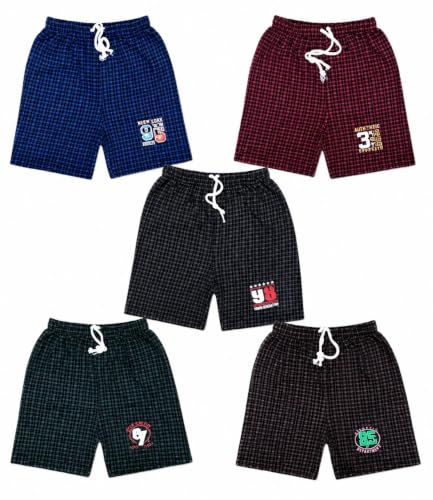 Image of Happy Play Kids Cotton Shorts | Soft Cotton Multicolor Pack of 5 | Daily & Regular Wear | Cartoon Prints