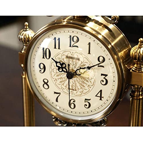 Reloj clásico de madera con acabados premium de mármol para hogar 4